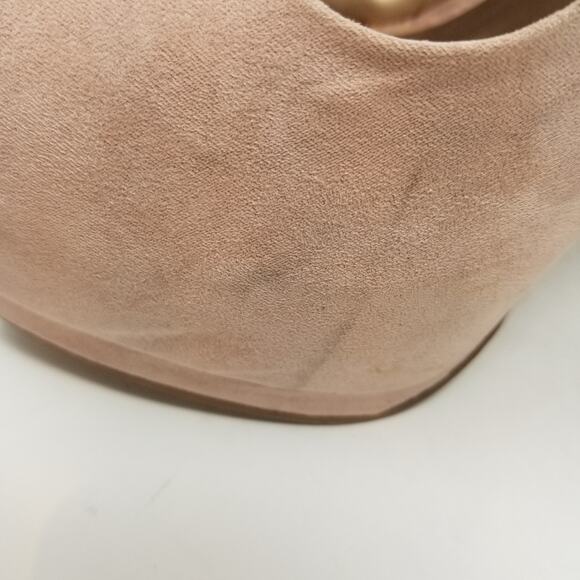 Charlotte Russe Pink Suede Platform Peep Heels 9 - Picture 12 of 12